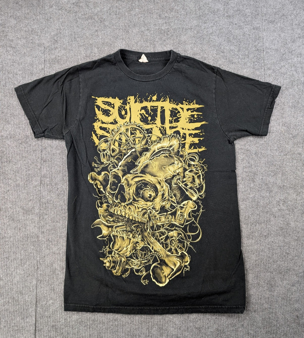 Suicide Silence Shirt Mens Medium Gear Head Vintage Y2K Skull Graphic Bay Island
